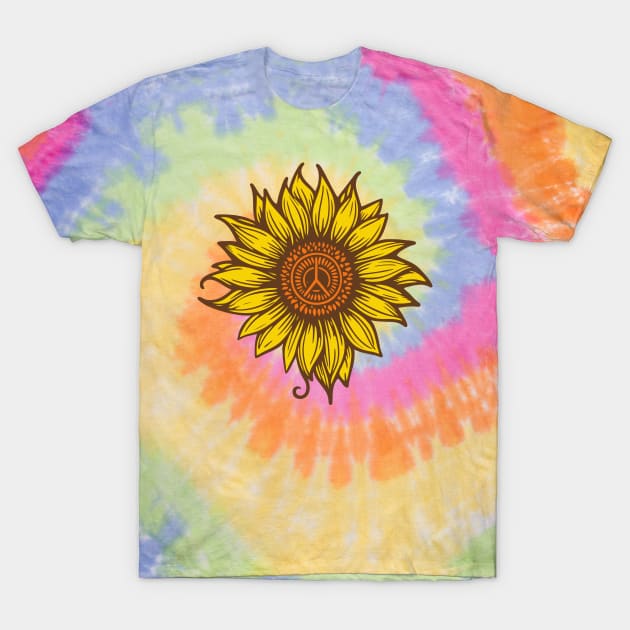 Sunflower Hippie T-Shirt by DavesTees